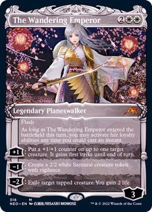 (FOIL)(ショーケース枠)放浪皇/The Wandering Emperor※ドラフト・セットブースター産《英語》【NEO】