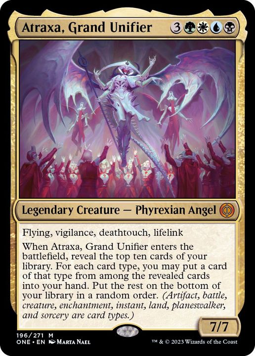 mtg 偉大なる統一者、アトラクサ Atraxa オイルスリックFoil 英語