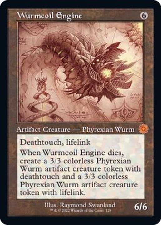 MTG 旧枠 ワームとぐろエンジン ダブルレインボウFOIL シリアル 兄弟